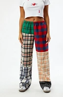 PacSun Plaid Patchwork Sweatpants