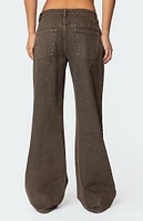 Edikted Zahra Mud Wash Low Rise Jeans