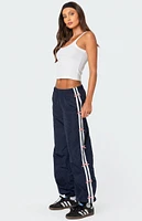 Edikted Bow Stripe Nylon Track Pants