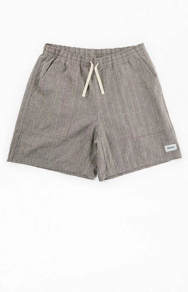Rhythm Linen Stripe Fatigue Jam Shorts