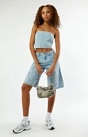 Pacsun Aries Denim Corset Top