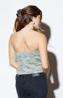 Pacsun Tree Camo Denim Corset