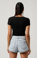 PacSun Light Indigo Denim Mom Shorts