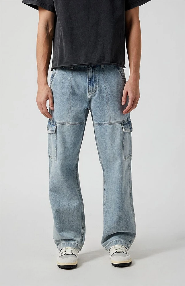 PacSun Light Indigo Baggy Cargo Jeans