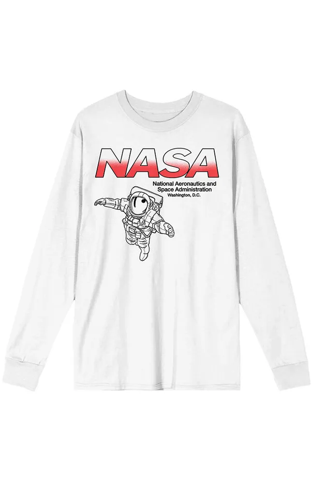 NASA Red & White Logo Long Sleeve T-Shirt