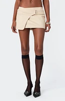 Edikted Belted Mini Wrap Skirt