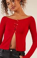 Est. PAC 1980 Jasmine Bow Off-The-Shoulder Top