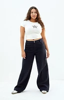 PacSun Stretch Black Curve Low Rise Baggy Jeans