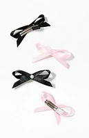 LA Hearts 4 Pack Mini Bow Hair Clips