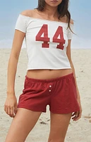 John Galt White Bonnie 44 Off-The-Shoulder Crop Top