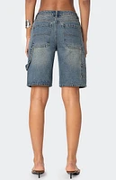 Edikted Carpenter Denim Bermuda Shorts