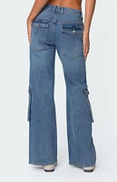 Edikted Lunar Low Rise Cargo Jeans