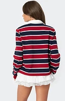 Edikted Hanna Striped Collared Shirt