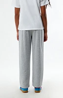 PacSun Kids Pickleball Champions Heather Grey Baggy Sweatpants