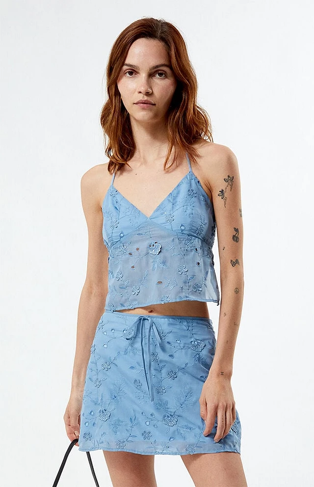 LA Hearts Eyelet Mini Skirt | Liberty Center