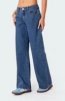 Edikted Raelynn Washed Low Rise Jeans