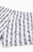 Pacsun Blue Flower Stripe 4.5" Swim Trunks
