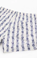 PacSun Blue Flower Stripe 4.5" Swim Trunks
