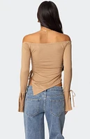 Edikted Jeni Asymmetric Off Shoulder Top