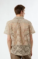 PacSun Lace Paisley Woven Camp Shirt