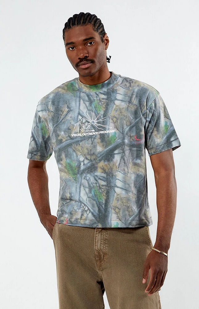 Visual Outreach Program By Jungles Camo Mountains T-Shirt