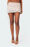 Edikted Maria Lace Ruffled Mini Skirt