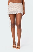 Edikted Maria Lace Ruffled Mini Skirt