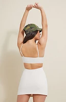 PAC 1980 WHISPER Active Ivory Reed Mini Dress