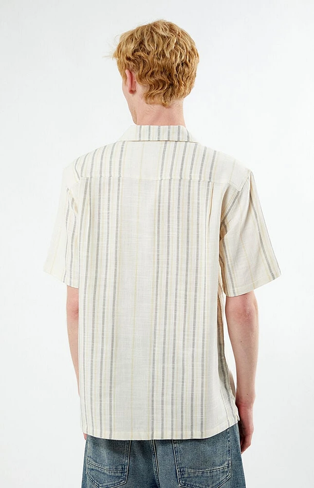 PacSun Neutral Striped Camp Shirt