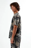 PacSun Black Camo Oversized Fit T-Shirt