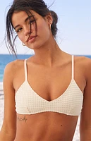 ONEONE Ivory Kala Knit Triangle Bikini Top