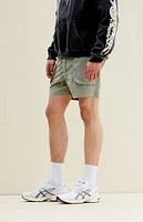 PacSun Olive Trey Volley Shorts