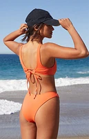 Pacsun Orange Taylor Scoop High Cut Bikini Bottom