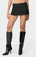 Edikted Karine Pinstripe Pleated Mini Skort