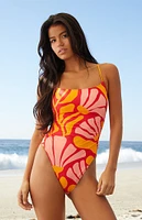 Salero Swim Floral Shirred One Piece Swimsuit