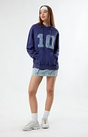 PacSun Denim Number Patch Hoodie