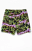 PacSun Electric Reptile 4.5" Swim Trunks