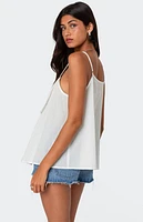 Edikted Eyelet Trim Paneled Top