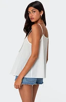 Edikted Eyelet Trim Paneled Top