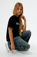 Pacsun Kids Tinted Indigo Baggy Cargo Jeans
