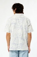 PacSun Embroidered Floral Camp Shirt