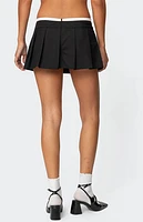 Edikted Contrast Drawstring Pleated Mini Skort