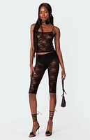 Edikted Gianna Sheer Lace Tank Top