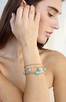 Ettika 3 Pack Turquoise Nugget Bracelets