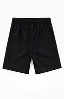 adidas Kids Woven Black Cargo Ripstop Shorts