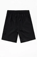 adidas Kids Woven Black Cargo Ripstop Shorts