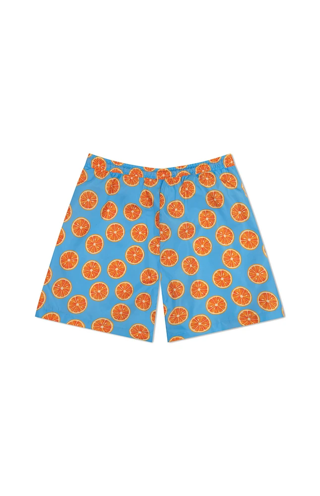 WeSC America Inc Zack Orange Slice Aop 5" Swim Trunks