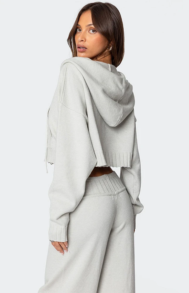 Edikted Russell Knit Hooded Cardigan