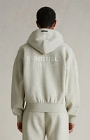 Fear of God Essentials Heather Stone Classic Fleece Zip Up Hoodie