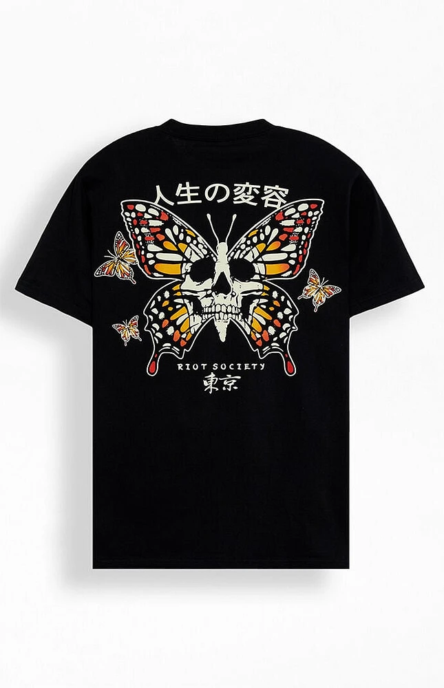 Riot Society Skull Butterfly T-Shirt